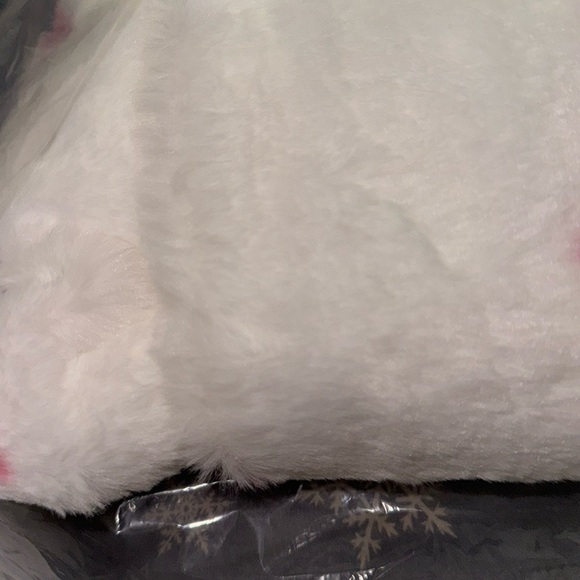 Rachel Zoe Faux Fur Pink Pastel Christmas Tree Blanket 50x70 - Picture 4 of 4